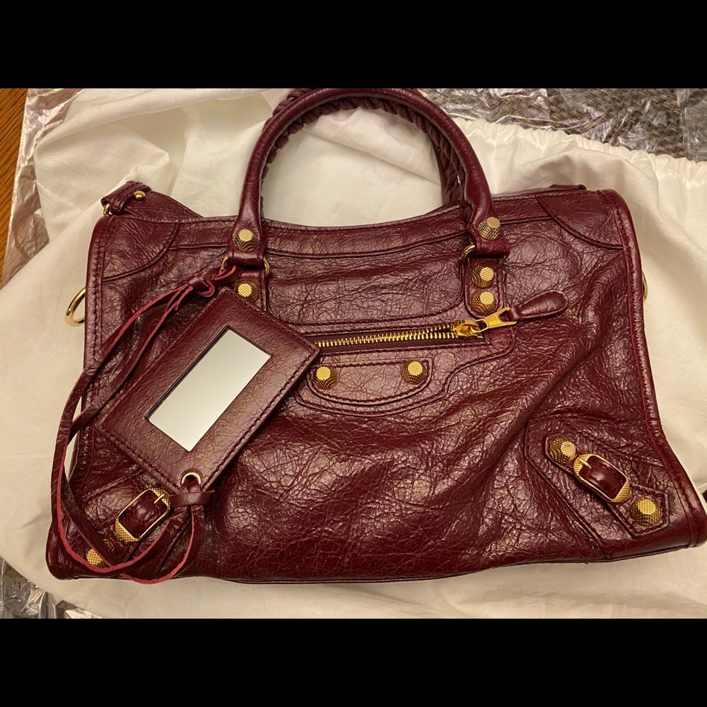 Balenciaga small city s with gold hardware